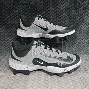 Nike Alpha Huarache Elite 4 Low MCS Mens Smoke Grey Baseball FD6221-002 Sz 11.5